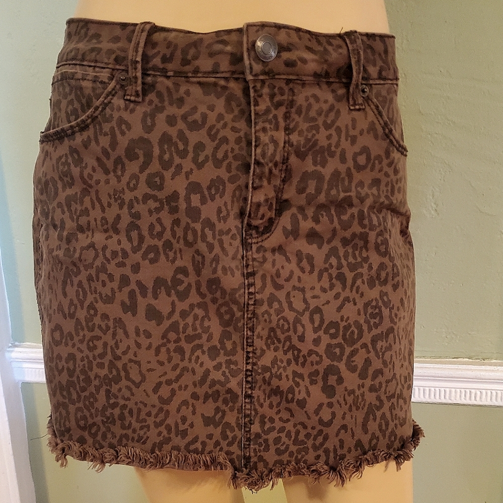 Vintage Animal Print mini skirt